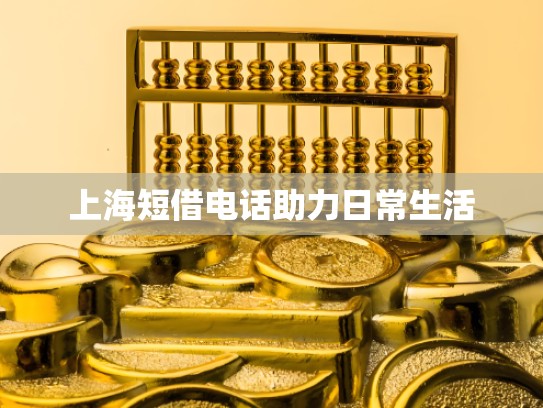 上海短借电话助力日常生活